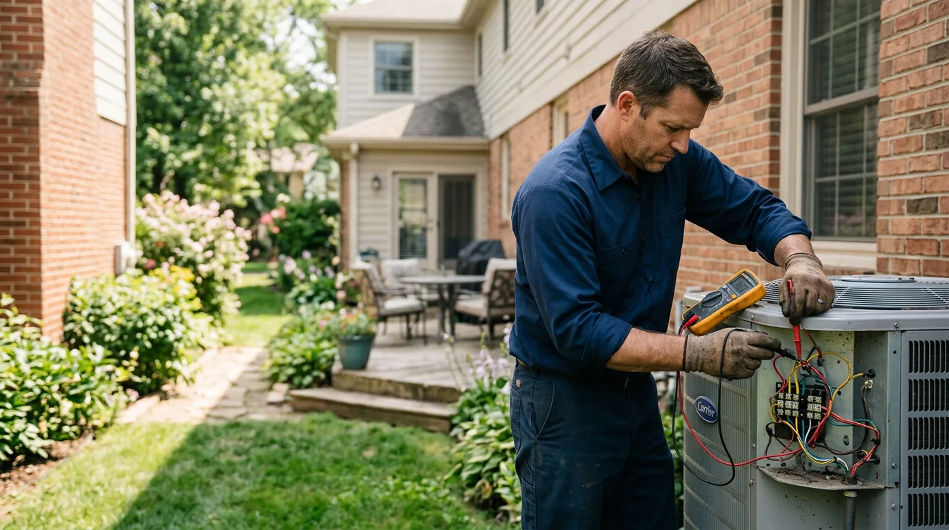 HVAC technician working near South Lee, MA